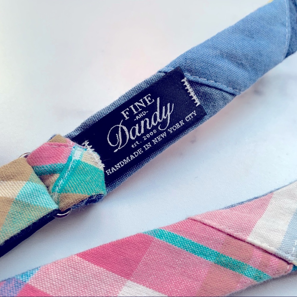 Fine And Dandy Patchwork Reversible Bow Tie - image 3